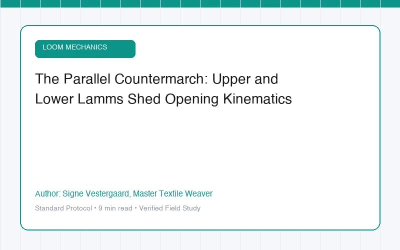 The Parallel Countermarch: Upper and Lower Lamms Shed Opening Kinematics
