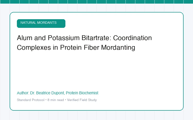 Alum and Potassium Bitartrate: Coordination Complexes in Protein Fiber Mordanting