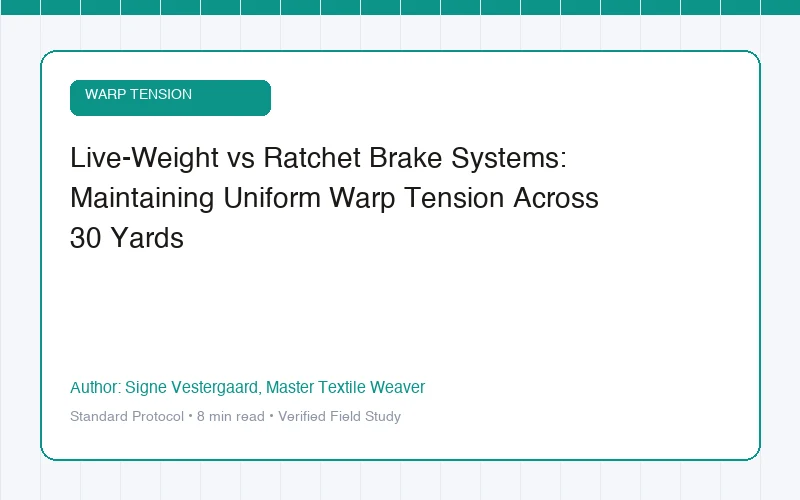 Live-Weight vs Ratchet Brake Systems: Maintaining Uniform Warp Tension Across 30 Yards